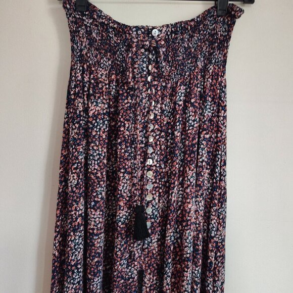 Ladies SZ S Rachel Zoe Black Ditzy Floral Maxi Skirt - Picture 2 of 4